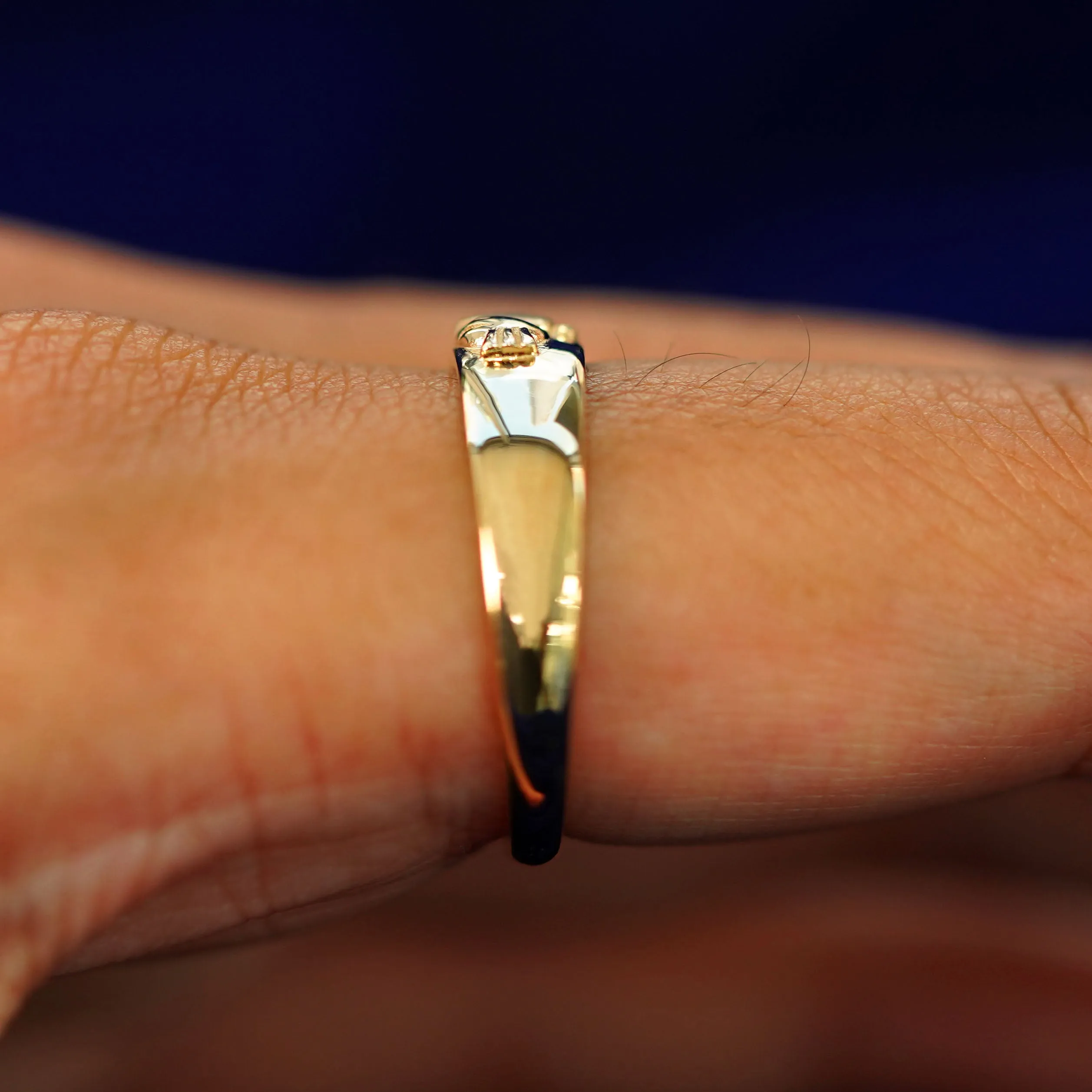 Gemstone Claddagh Band