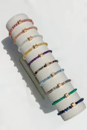 Gemstone Monogram Bracelet