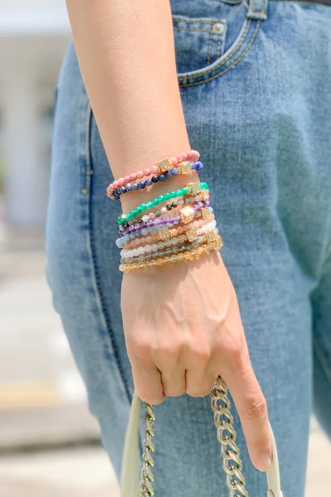Gemstone Monogram Bracelet