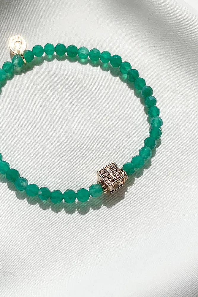 Gemstone Monogram Bracelet