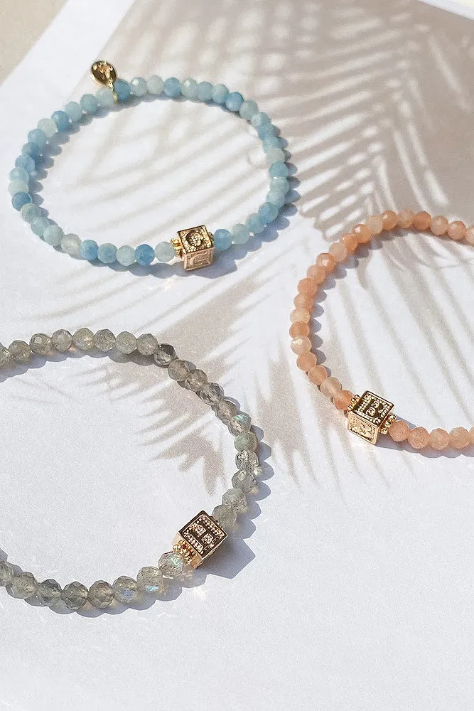 Gemstone Monogram Bracelet