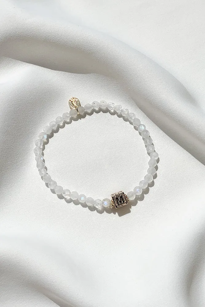 Gemstone Monogram Bracelet