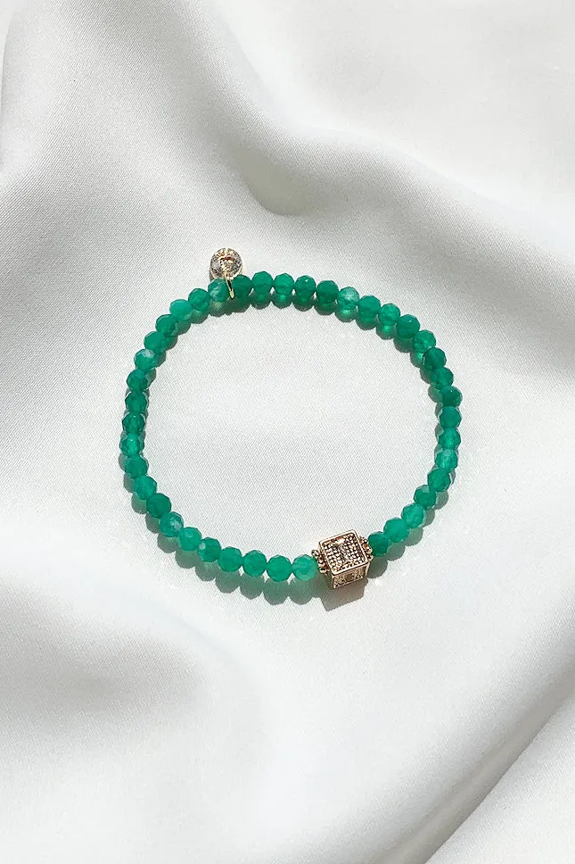 Gemstone Monogram Bracelet