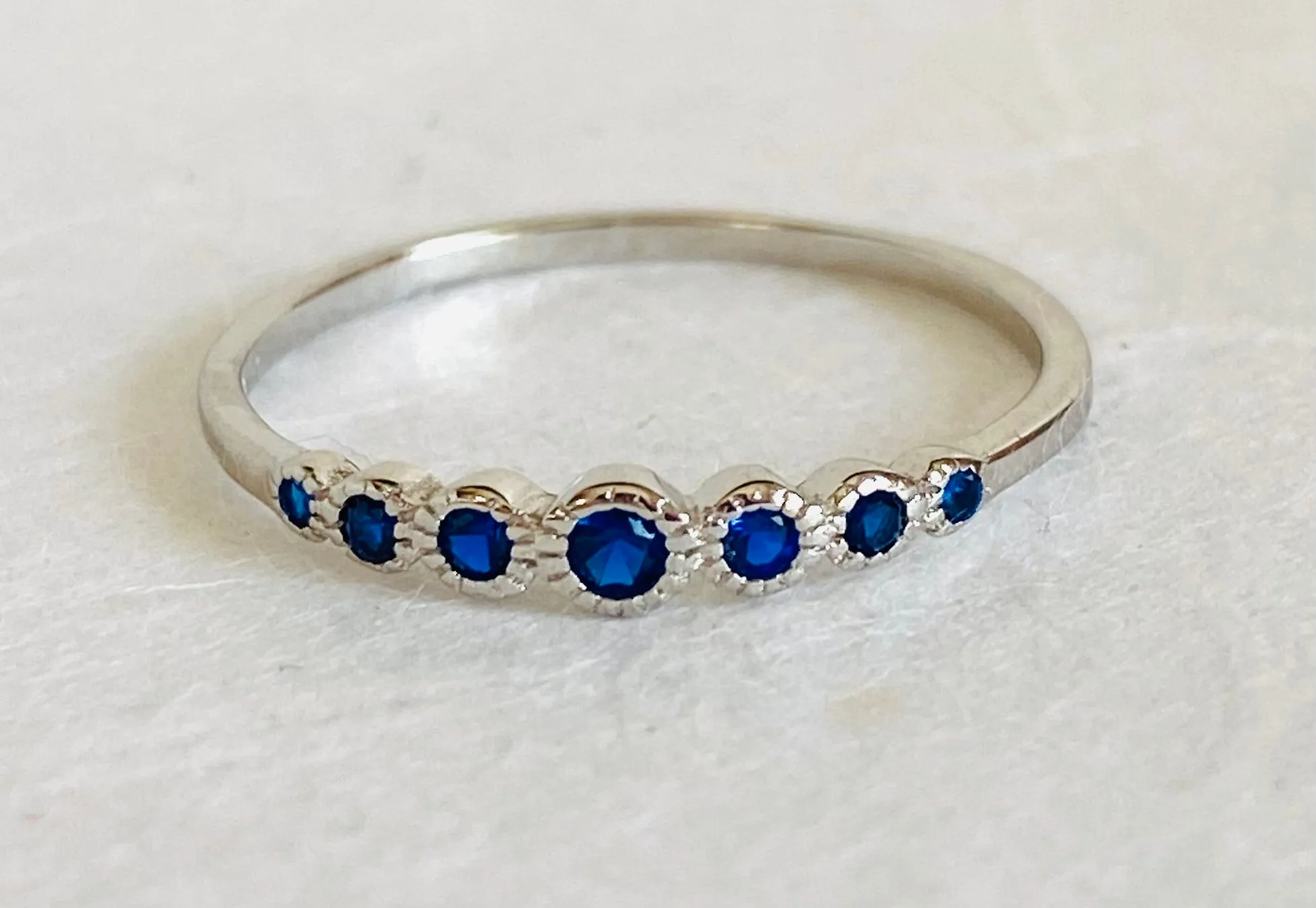 Gemstone Ring/ Sterling Silver Sapphire Ring/Sterling Silver Ruby Ring