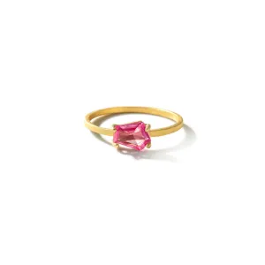 geo cut sapphire stacking ring