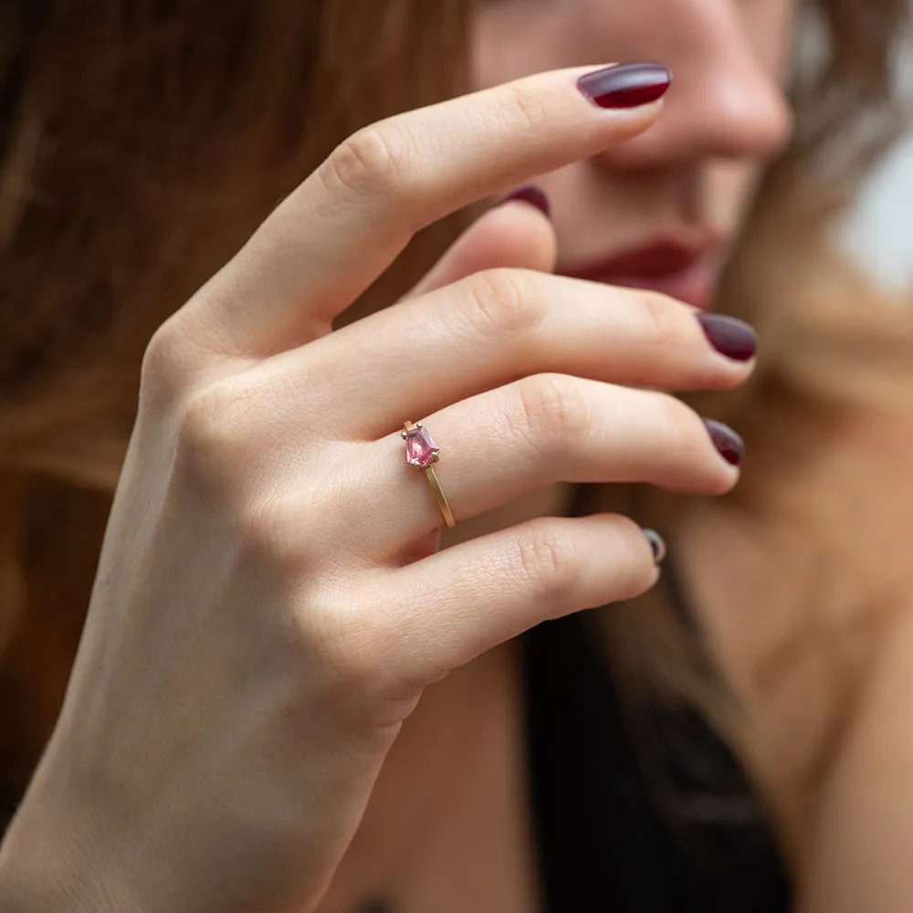 geo cut sapphire stacking ring