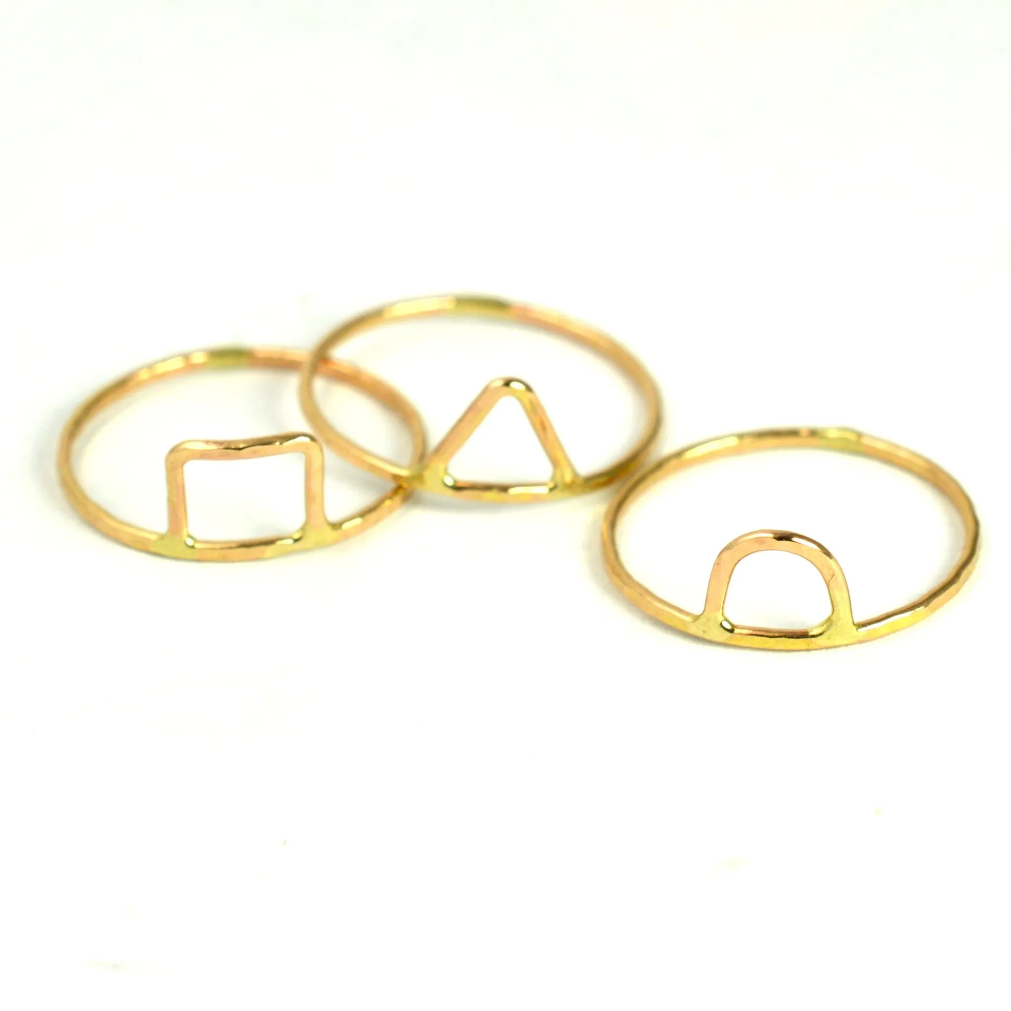 Geometric Rectangle Stackable Ring