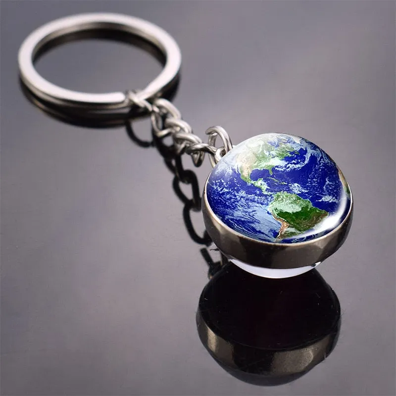 Globe Earth Pendant Key Chain