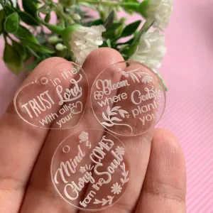 God Quotes / 9 Pieces, 25mm