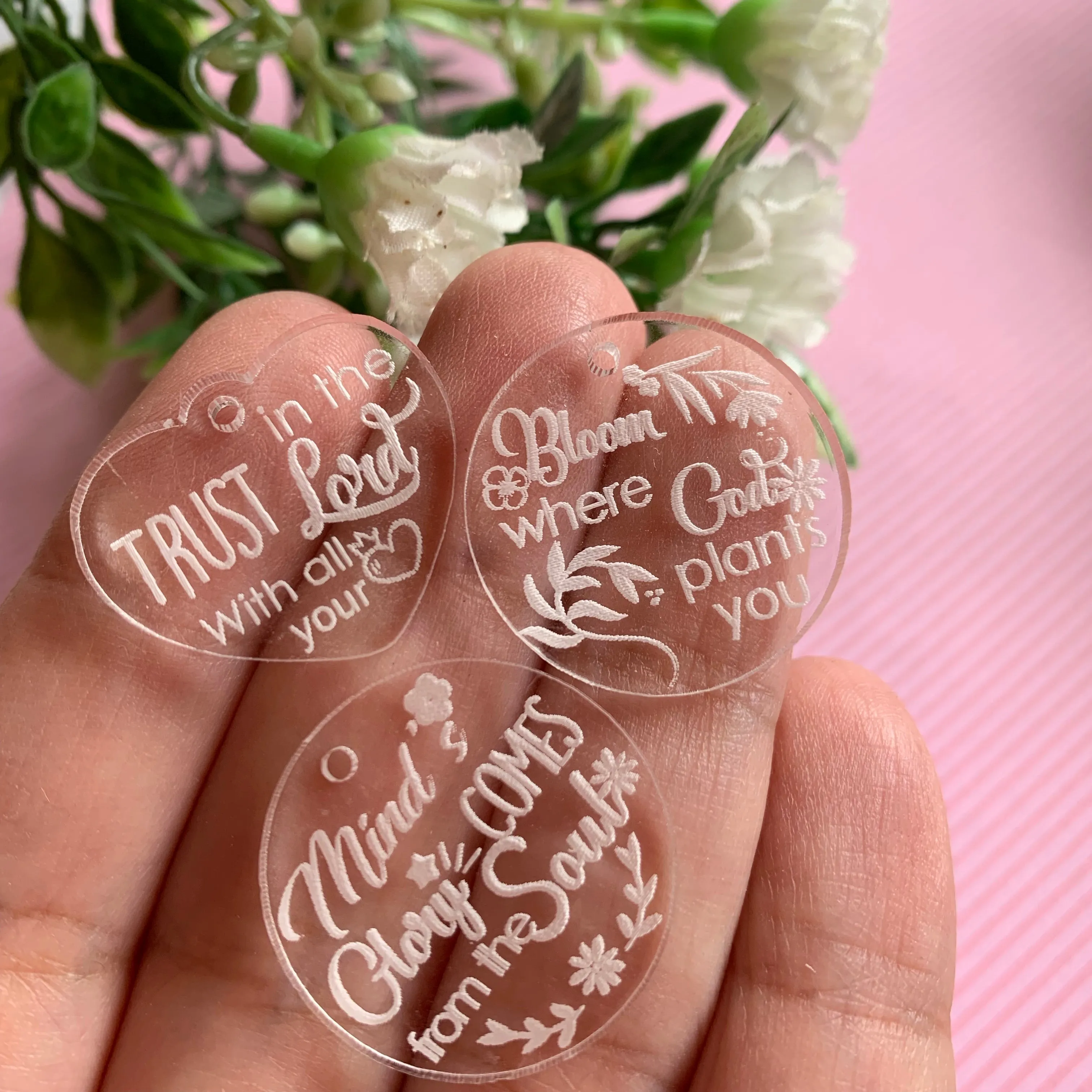 God Quotes / 9 Pieces, 25mm