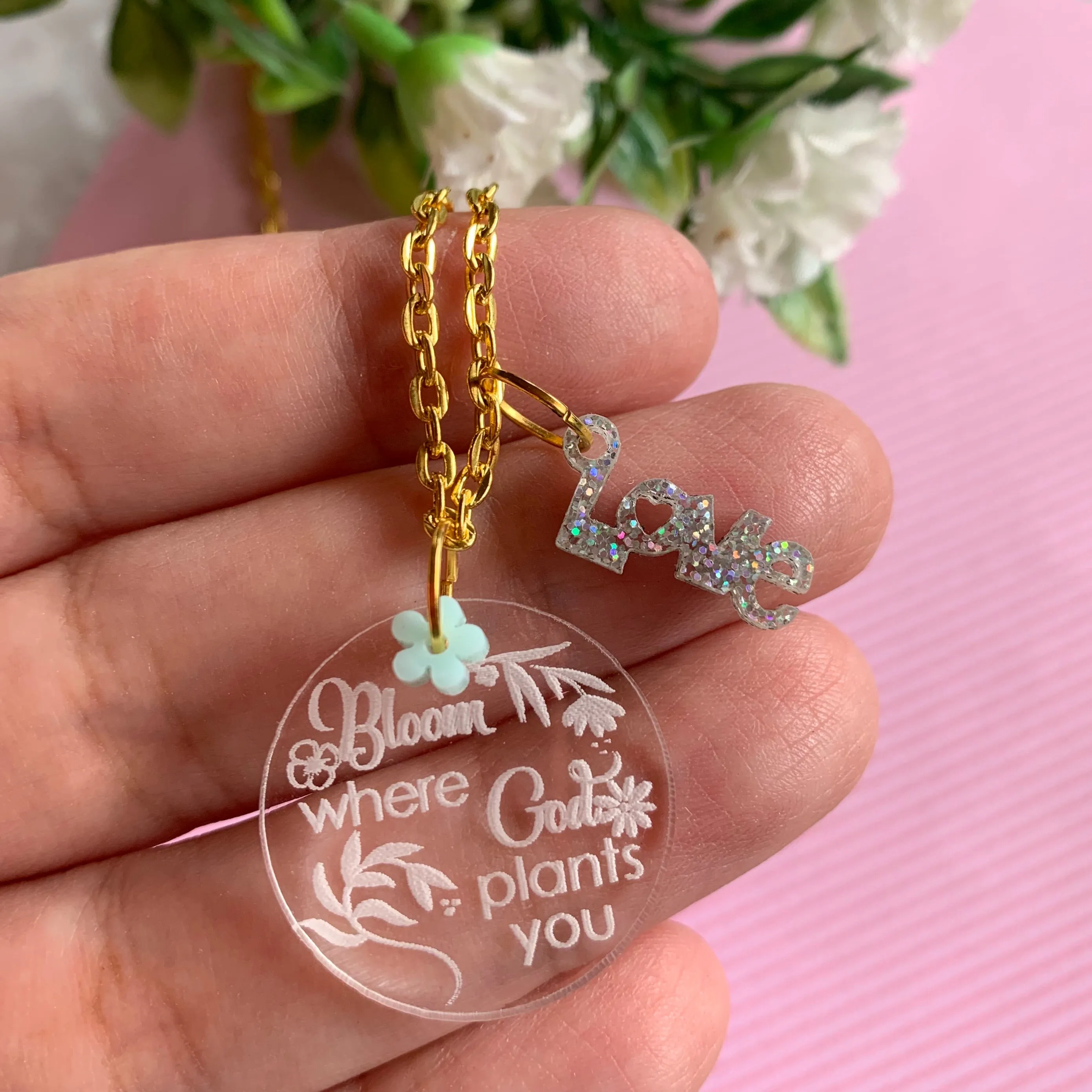 God Quotes / 9 Pieces, 25mm