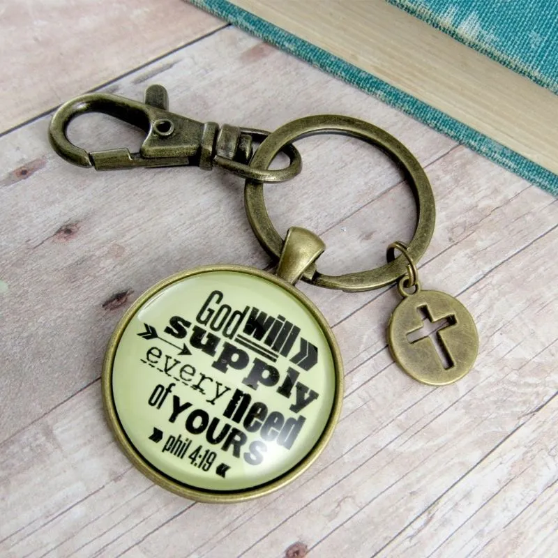 God Will Supply Every Need Keychain