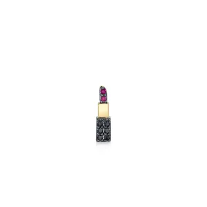 Gold & Diamond Lipstick Stud
