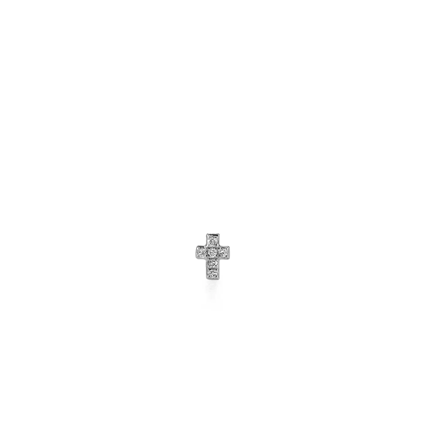 Gold & Diamond Mini Cross Stud