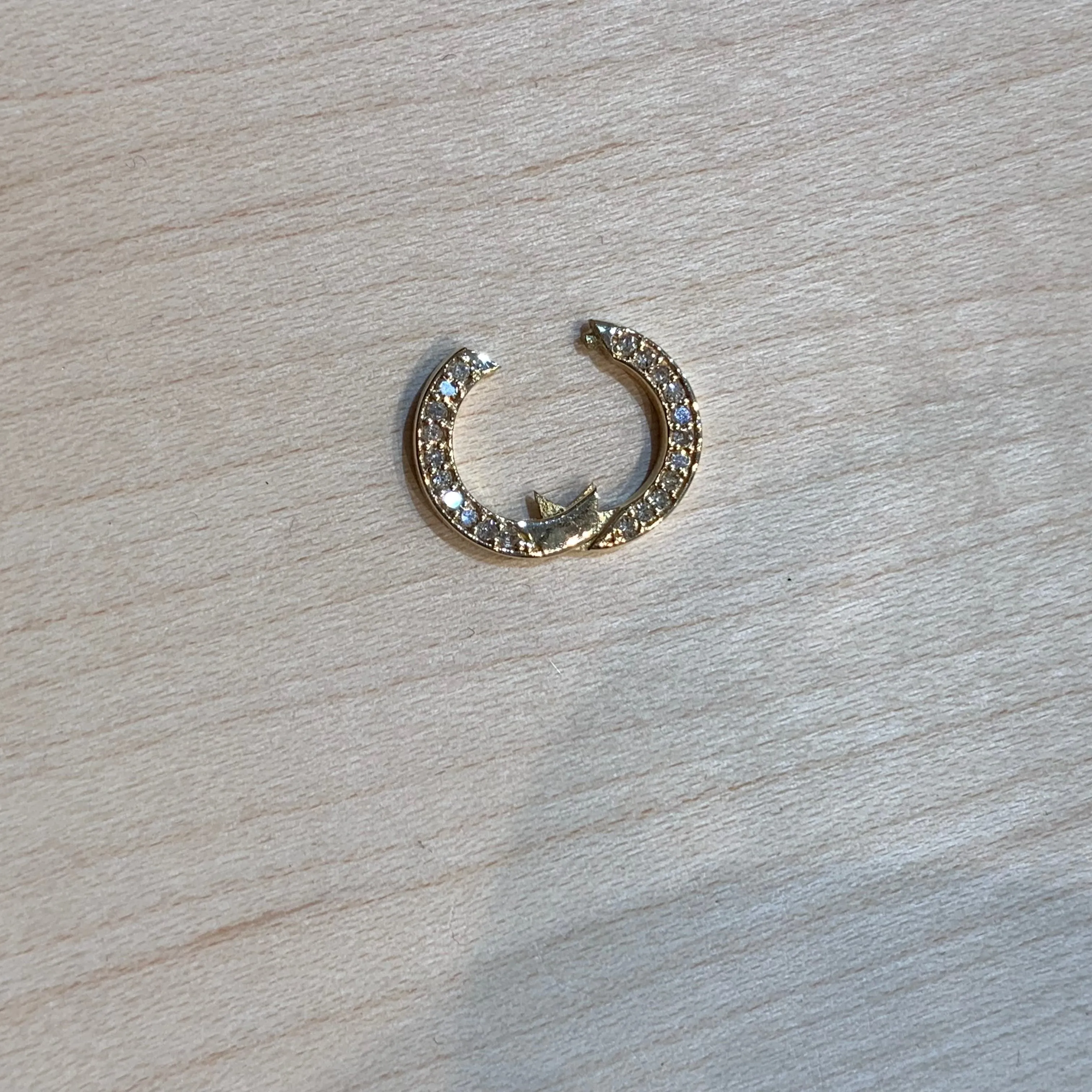 Gold & Pave Diamond Enhancer Ring