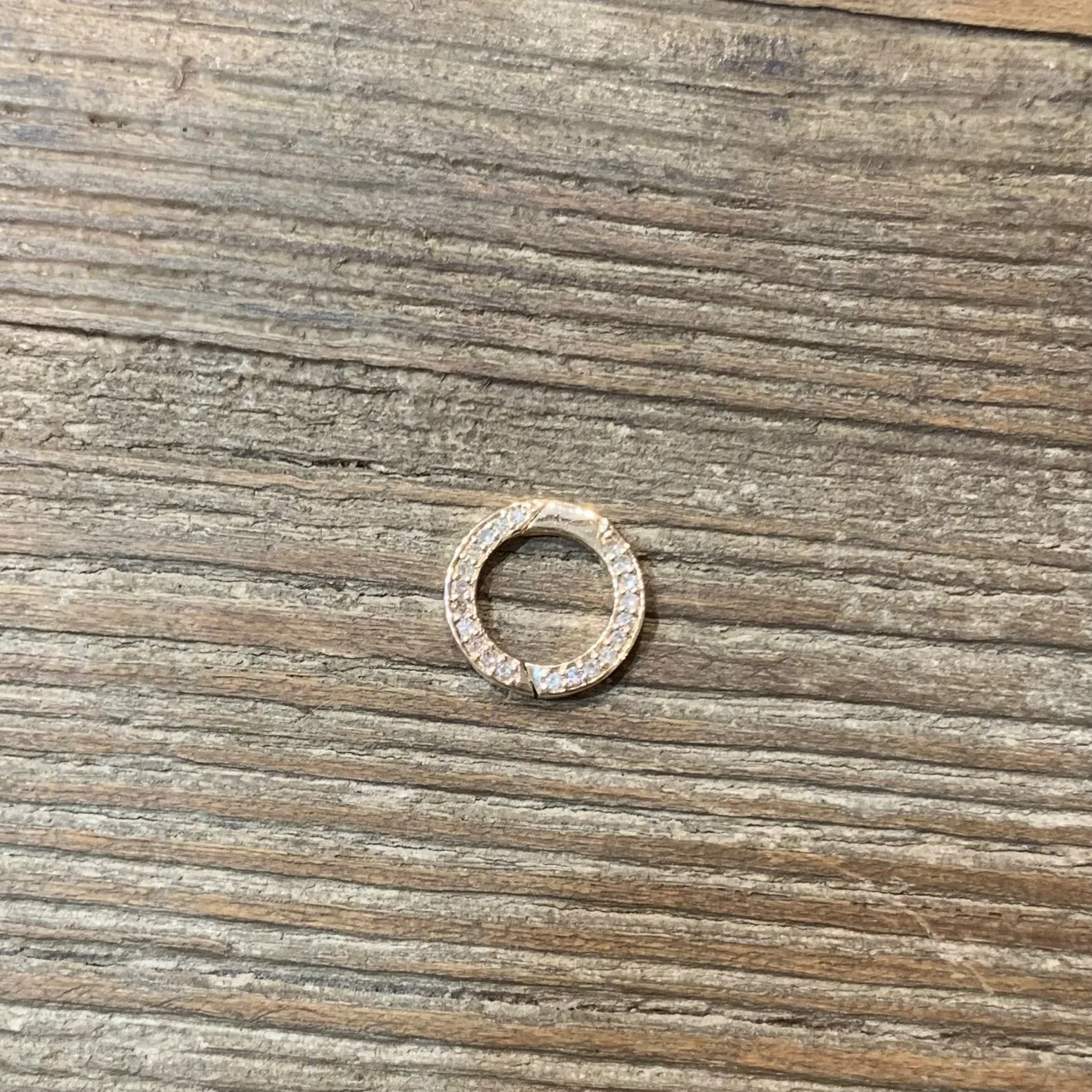 Gold & Pave Diamond Enhancer Ring