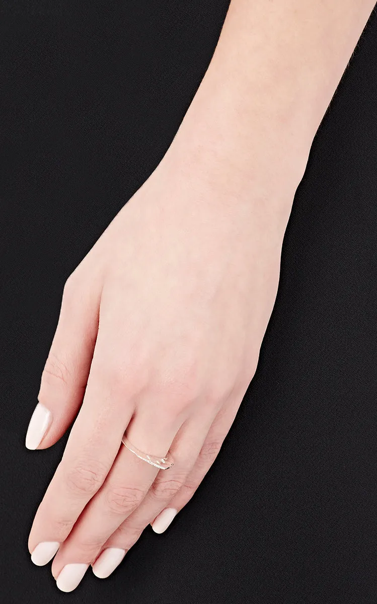 Gold & Triple Diamond Slice Ring