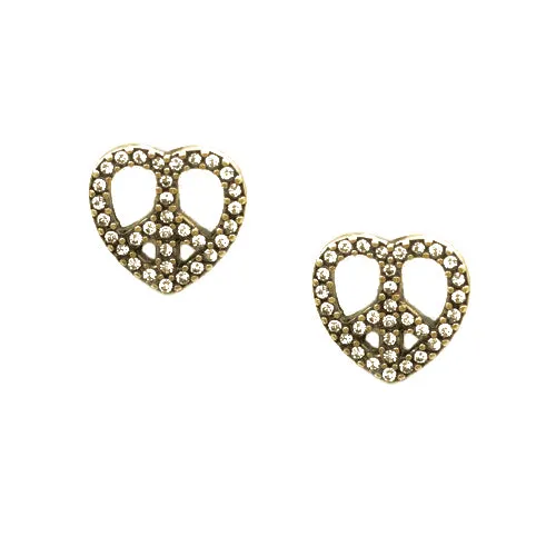 GOLD-CLEAR EARRINGS  #FW1202568 (RB19)