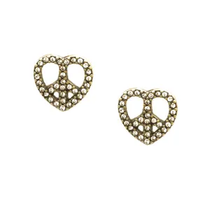 GOLD-CLEAR EARRINGS  #FW1202568 (RB19)