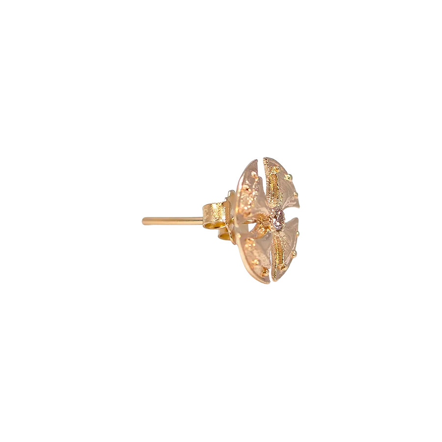 GOLD CROSS STUD EARRINGS