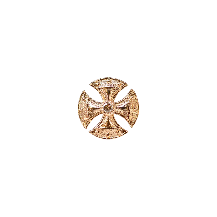 GOLD CROSS STUD EARRINGS