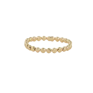 Gold Flat Ball Stacking Ring