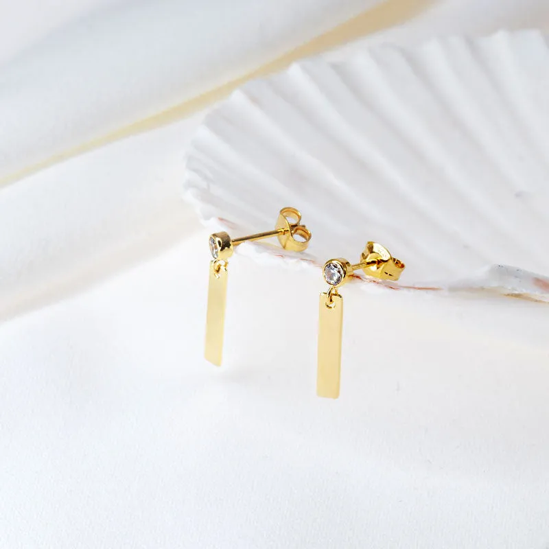 Gold Geometric Stud Earrings