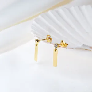 Gold Geometric Stud Earrings