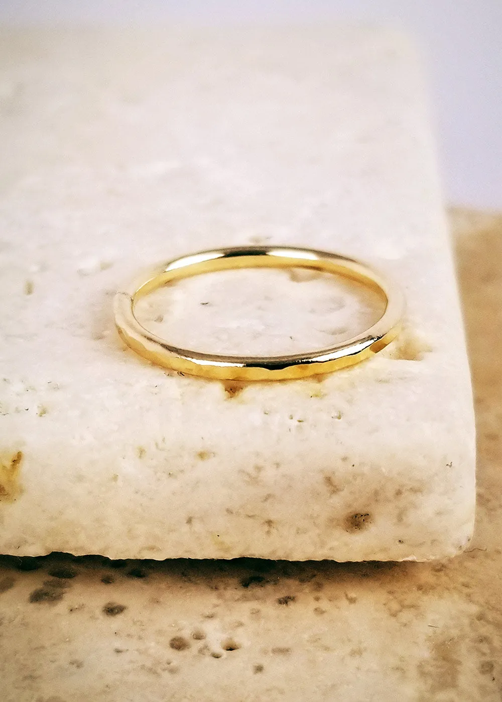 Gold Hammered Ring