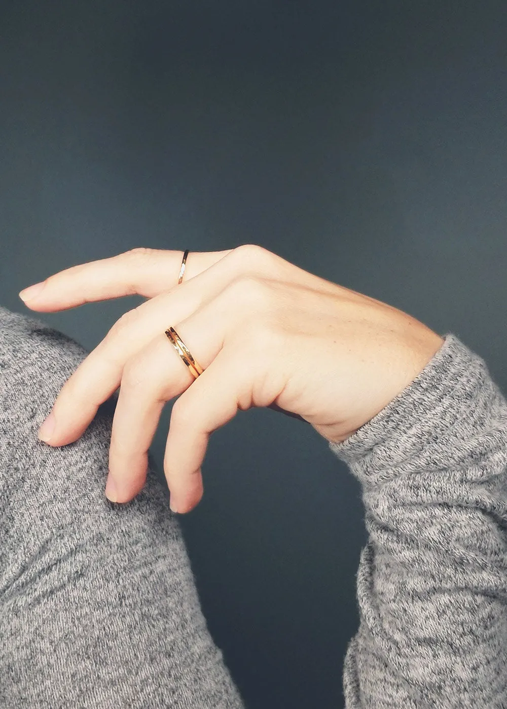 Gold Hammered Ring