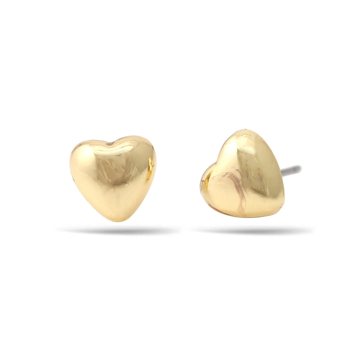 GOLD HEART STUD EARRINGS #SWKK-7234 (NH3)