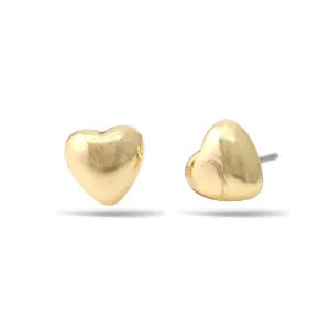 GOLD HEART STUD EARRINGS #SWKK-7234 (NH3)