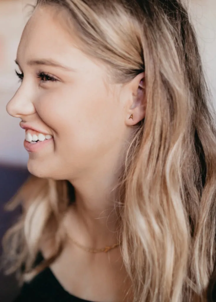 Gold Initial Stud Earrings