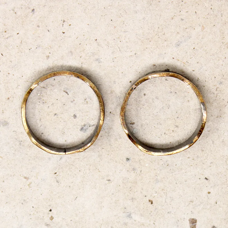 Gold Leafed Silver Split Band by Acanthus