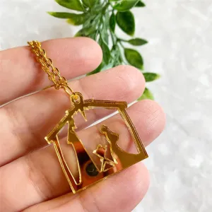 Gold Nativity Manger Scene Charm / Dije Dorado Pesebre/ 12 Pieces, 30mm