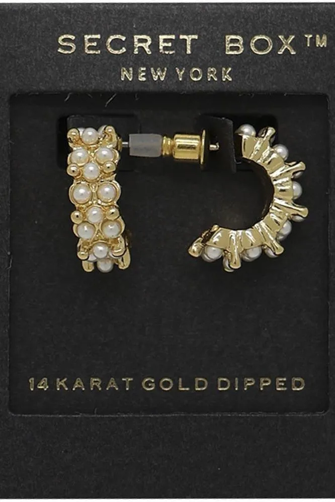 Gold Pearl Paved Studs