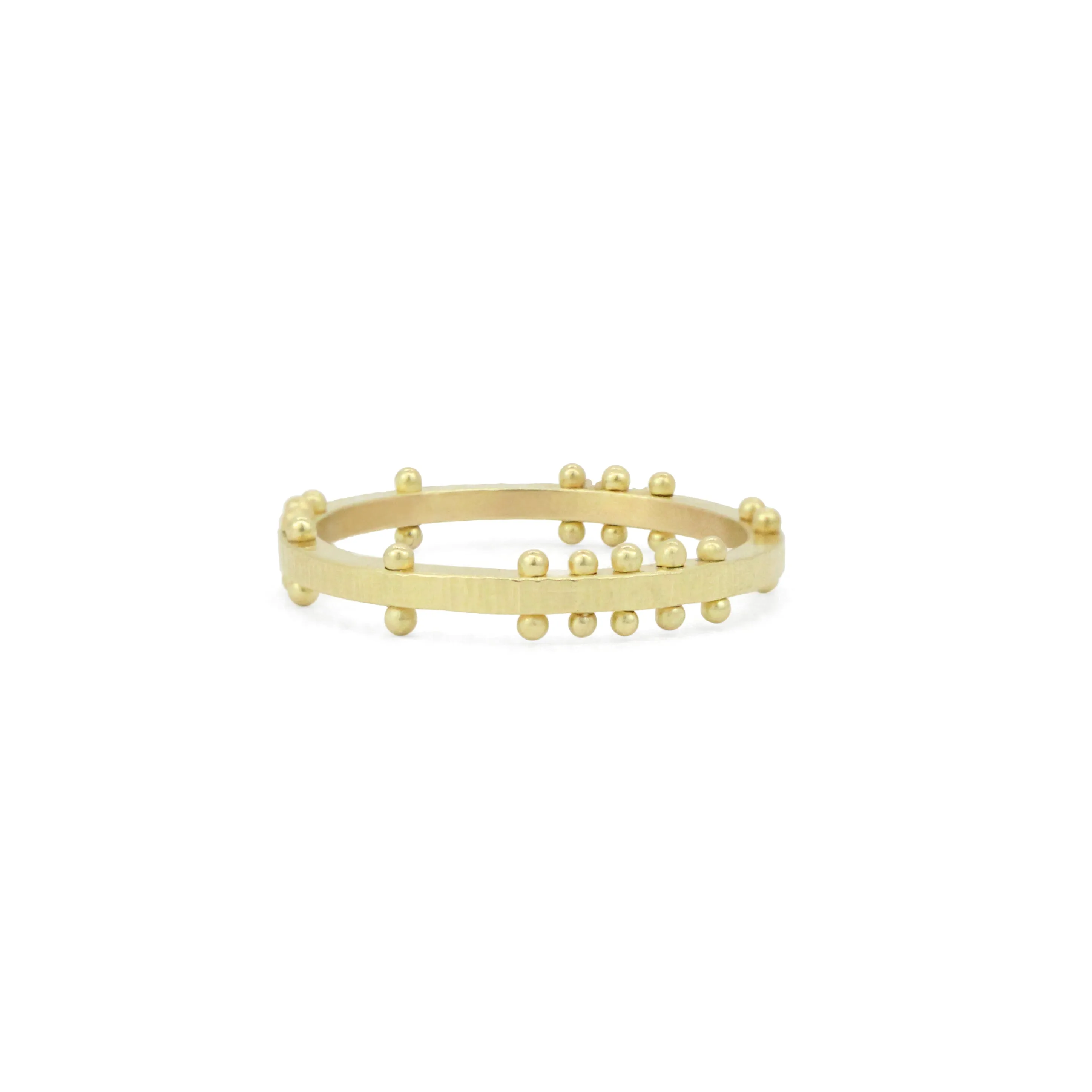 Gold Scattered Dot Stack Ring