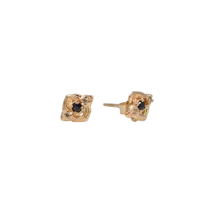 GOLD SCROLL STUD EARRINGS