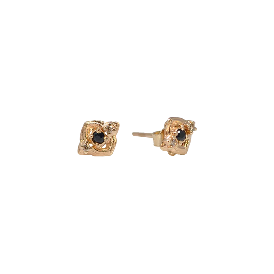 GOLD SCROLL STUD EARRINGS
