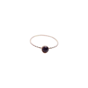 Gold Solitaire Gemstone Ring