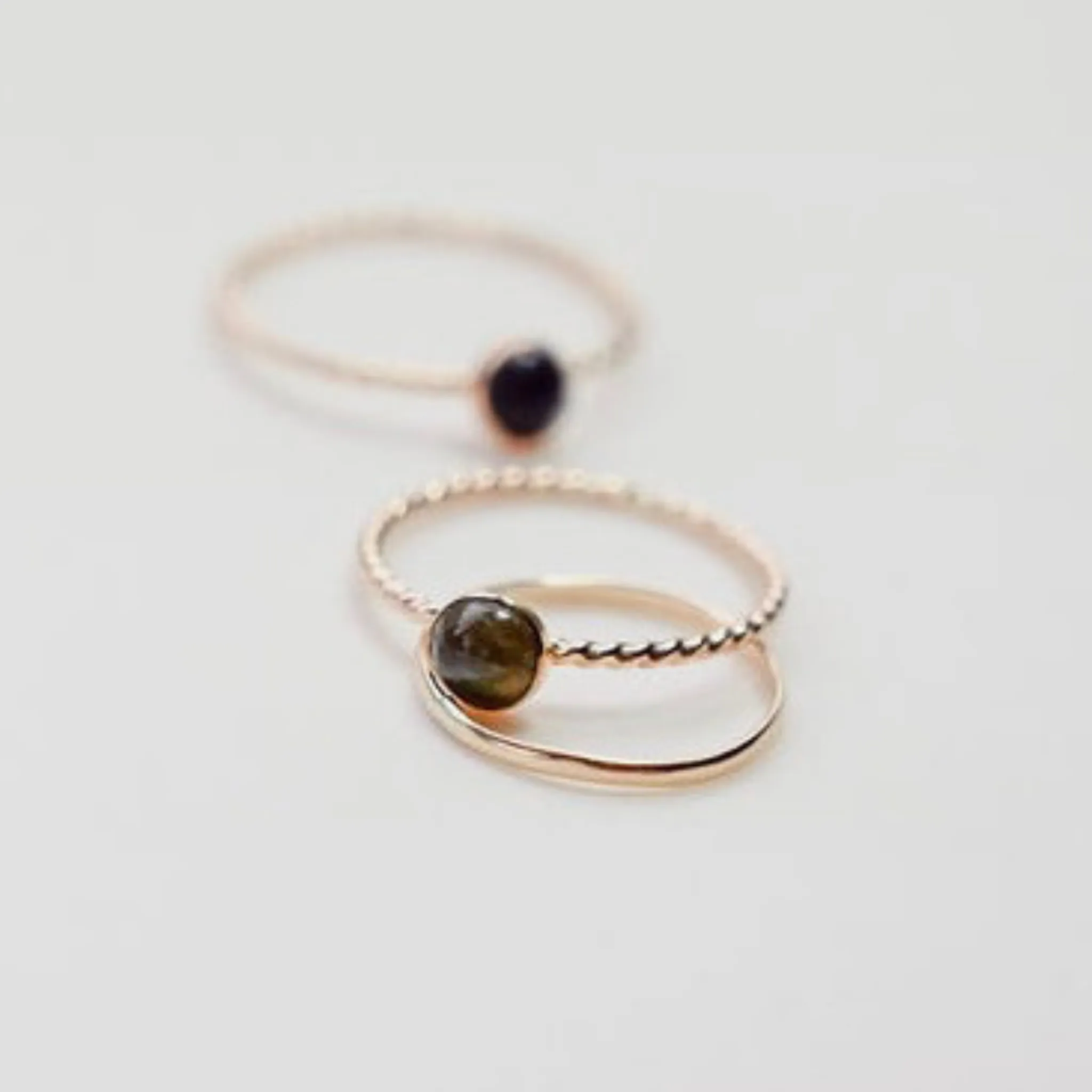 Gold Solitaire Gemstone Ring
