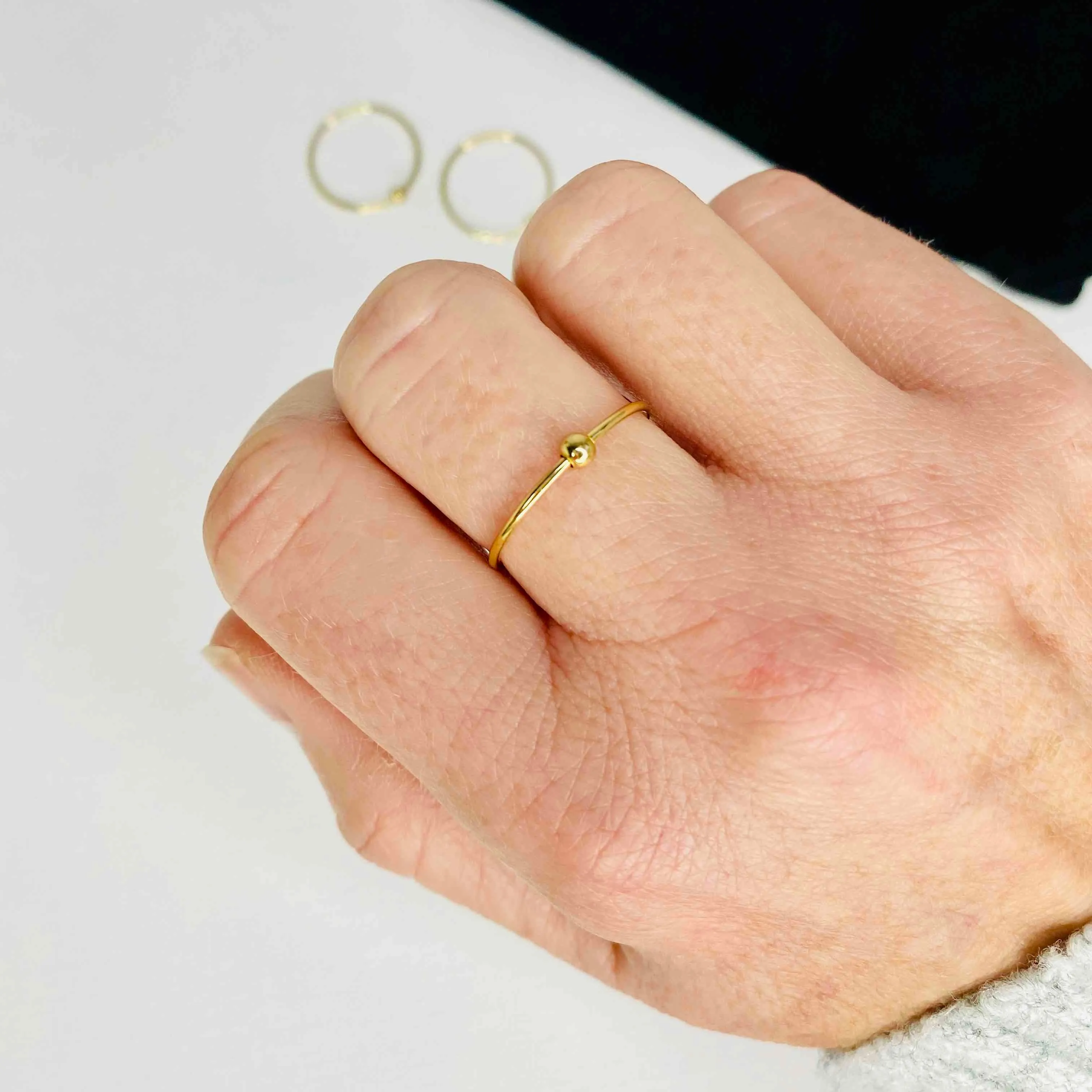 Gold Spinner Bead Ring: A Stylish Solution for Anxiety and Stress Relief