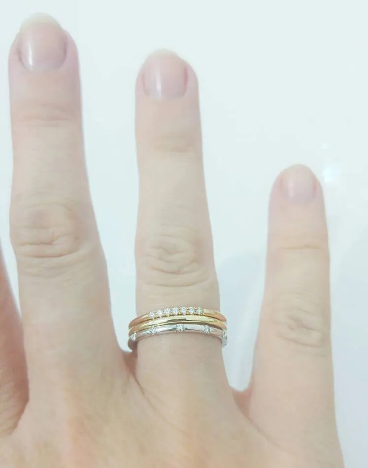 Gold Stacked Ring Set