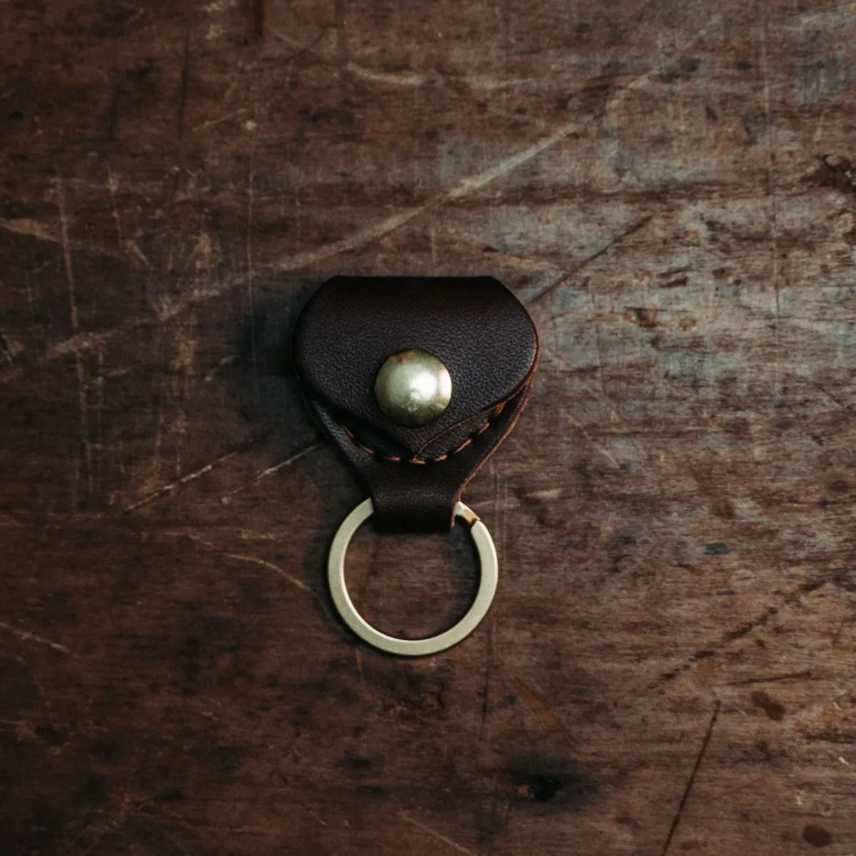 Golden Age Supply Genuine Leather Guitar Pick Keychain