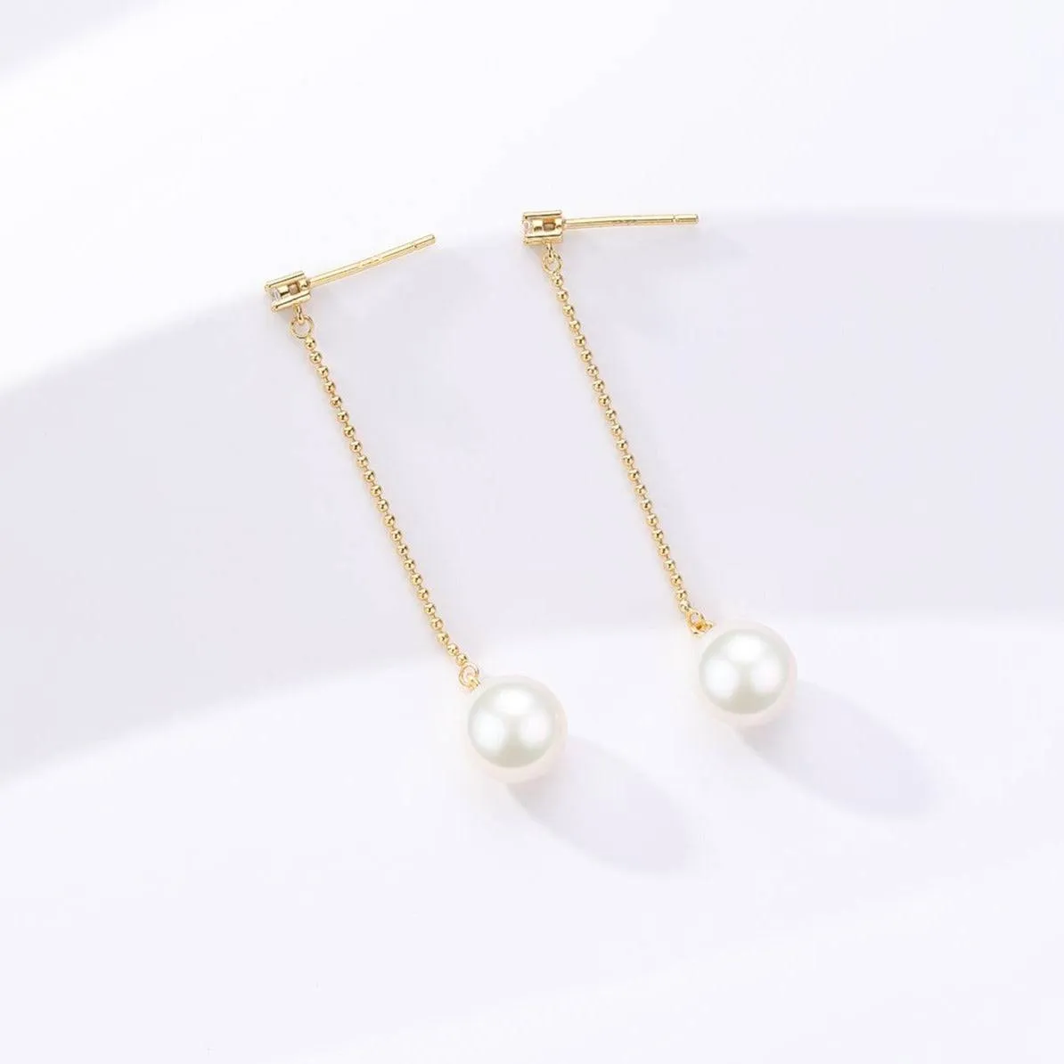 Grace Pearl Long Earrings