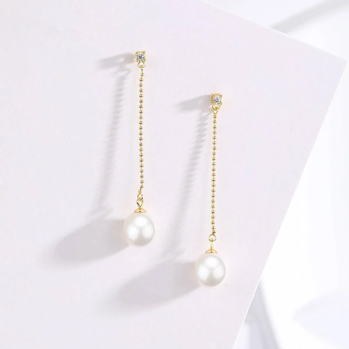 Grace Pearl Long Earrings