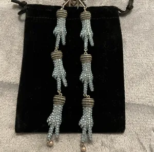 Gucci Peace Sign Hand Motif Clip-on Earrings in Silver