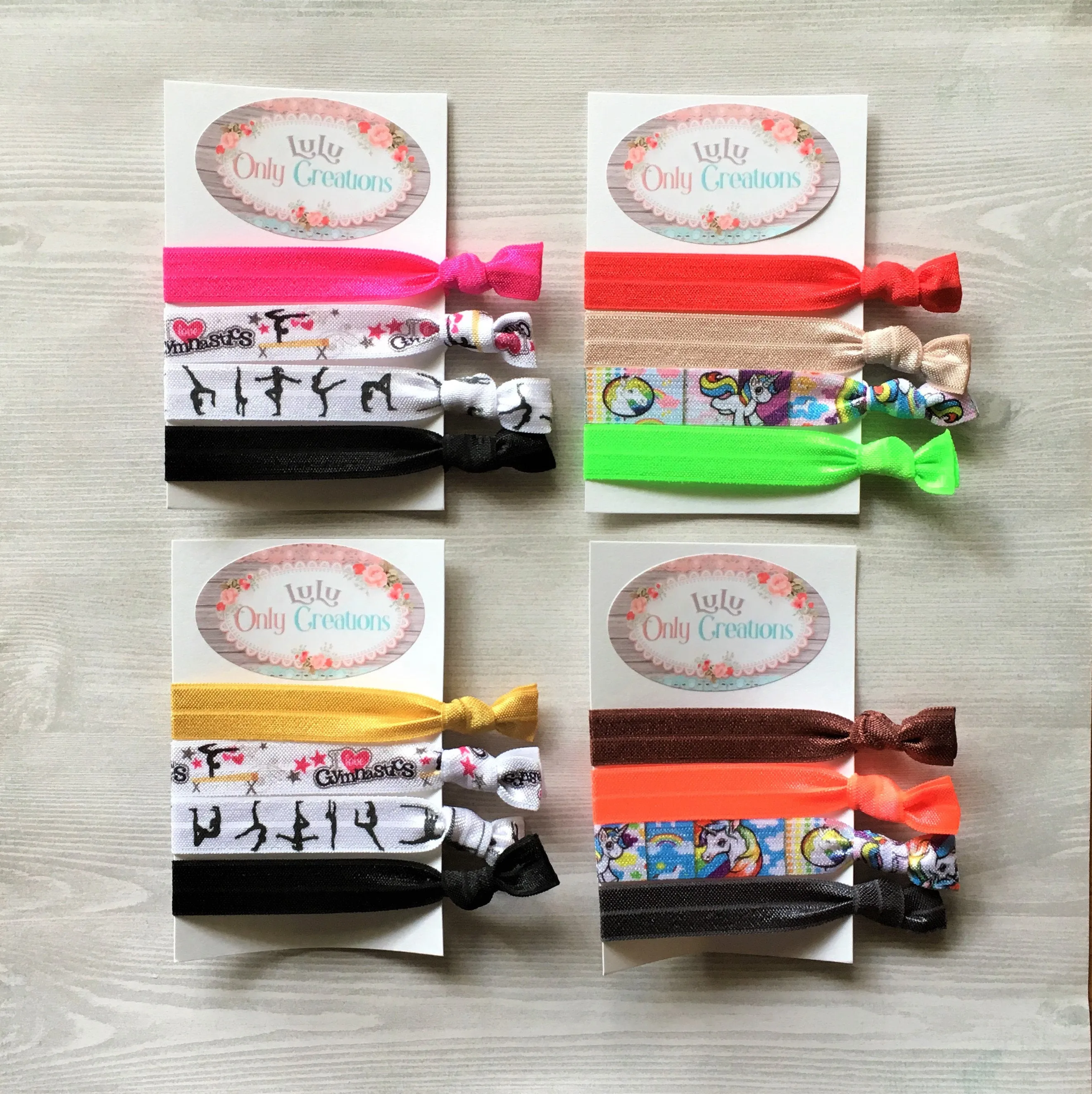 Gymnastics and Unicorn Hair Ties
