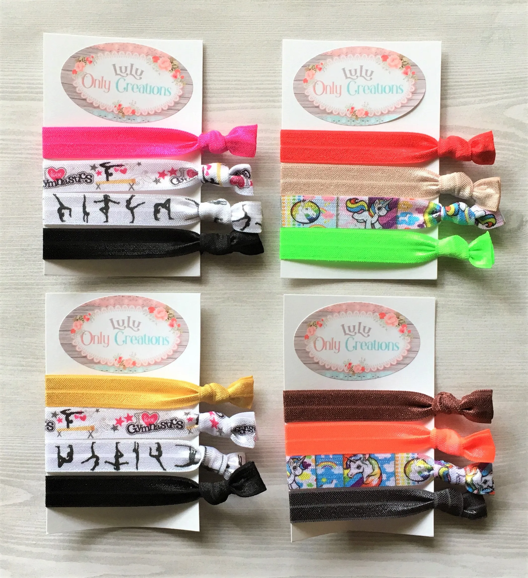 Gymnastics and Unicorn Hair Ties