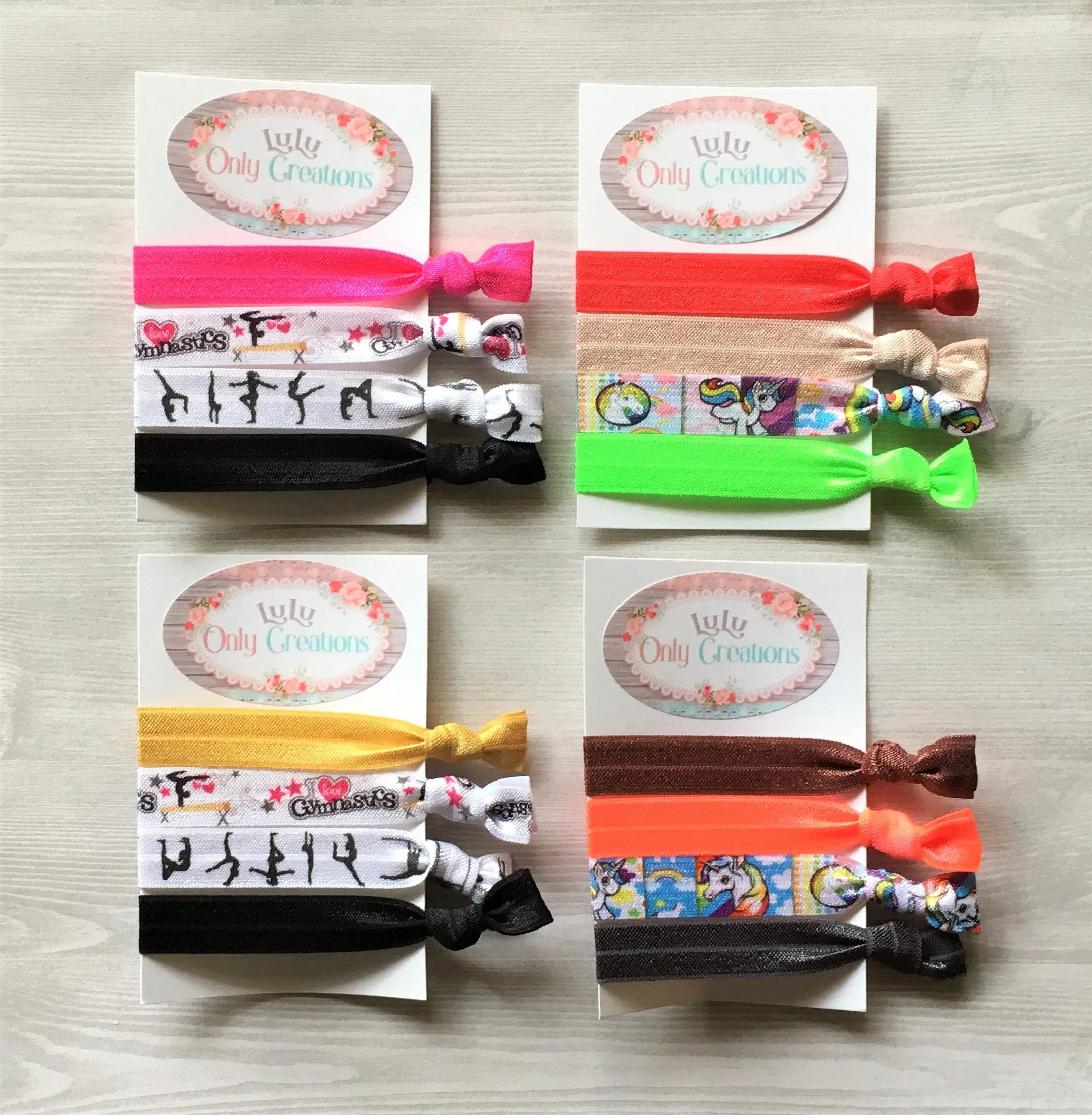 Gymnastics and Unicorn Hair Ties